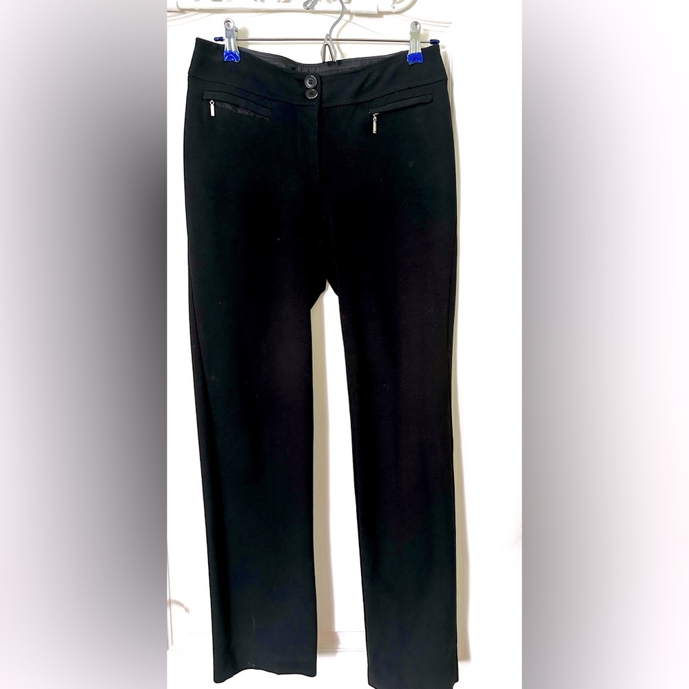 ELLEN WOMEN’S BLACK PANTS WITH ZIPPER POCKETS SIZE 2